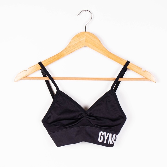 Gymshark Other - Gymshark spellout black athletic sports bra